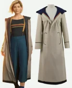 Doctor Who Jodie Whittaker 13th Doctor Long Hooded Trench Coat