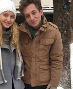 Jeremy Allen Shameless Lip Gallagher Khaki Cotton Jacket