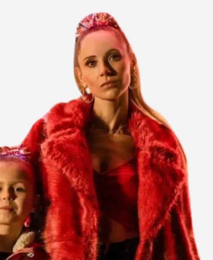 Keeley Jones Red Fur Coat