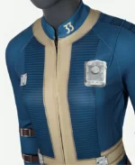 Lucy Fallout 2024 Blue Jacket Detailing