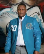 NFL Barry Sanders Blue Varsity Jacket For Men And Women