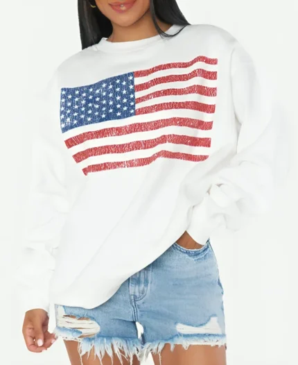 Nia Sanchez American Flag Sweatshirt