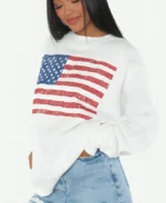 Nia Sanchez American Flag Sweatshirt Front