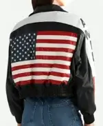 Power Book II Ghost Flag Leather Jacket Detailing