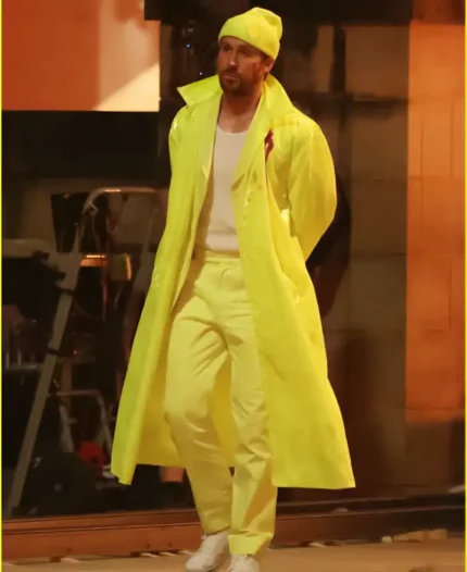 Ryan Gosling Yellow Coat Front