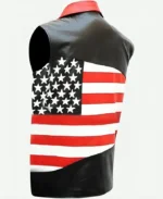  The United States American Flag Brando Motorcycle Leather Vest