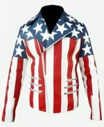 USA Flag Leather Jacket