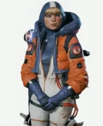 Wattson Apex Legends Season 2 Orange Leather Hooded Jacket