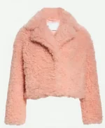 Wednesday Emma Myers Shearling Jacket Front