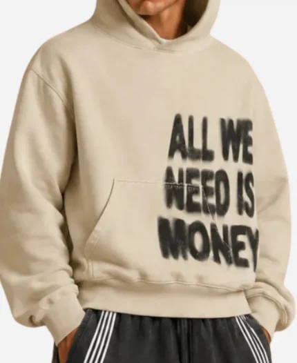 All We Need Is Money Hoodie in White