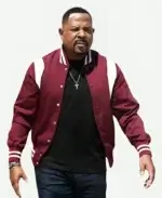 Marcus Burnett Bad Boys Ride or Die Martin Lawrence Maroon Varsity Jacket