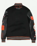 Pelle Pelle World Famous Black Wool & Leather Varsity Jacket