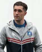 Phil Dunster Ted Lasso Grey and Blue Hooded Jacket