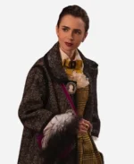 Emily In Paris S4 Lily Collins Gray Coat