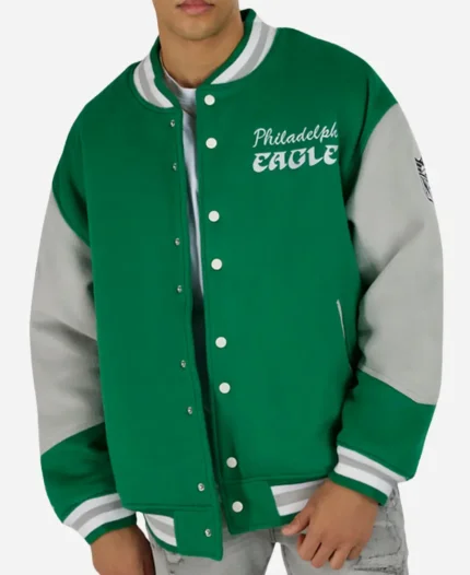 Kylie Kelce 90s Philadelphia Eagles Letterman Jacket