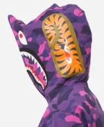 Purple BAPE Zip Up Hoodie