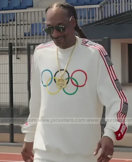 Snoop Dogg USA Olympic 2024 White sweatshirt