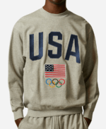 Team USA Olympics 2024 Grey Sweatshirt