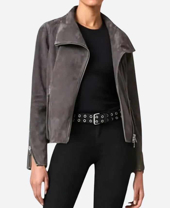 The Umbrella Academy Season 3 Allison Hargreeves Gray Suede Jacket