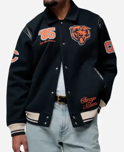 Abercrombie Chicago Bears Varsity Jacket Front