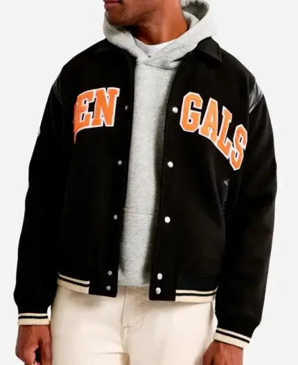 Abercrombie Cincinnati Bengals Varsity Jacket Front