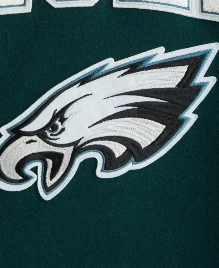 Abercrombie Philadelphia Eagles Bomber Varsity Jacket Logo Detailing