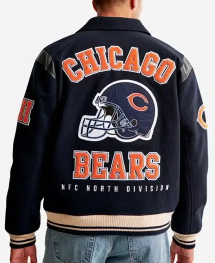 Chicago Bears Wool Varsity Jacket Back