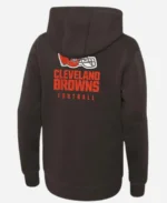 Cleveland Browns Nike Sideline Pullover Hoodie Bacl