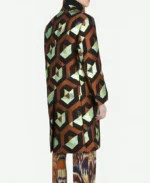 Emily In Paris S03 Marianne Geometric Jacquard Coat Back