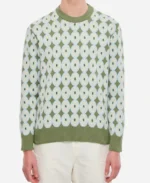 Emily In Paris S04 Samuel Arnold Geometric Print Green Sweater