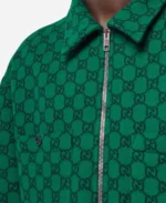 Footballer Cristiano Ronaldo Reckoning Fight Night Green Jacket Detailing