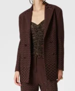 Ginnie Watson TV Series Emily In Paris Season 4 Lu-Anne Zigzag Brown Blazer