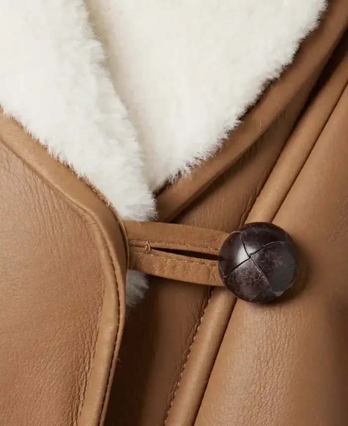 Isabel Marant Alinae Shearling Brown Jacket Detailings