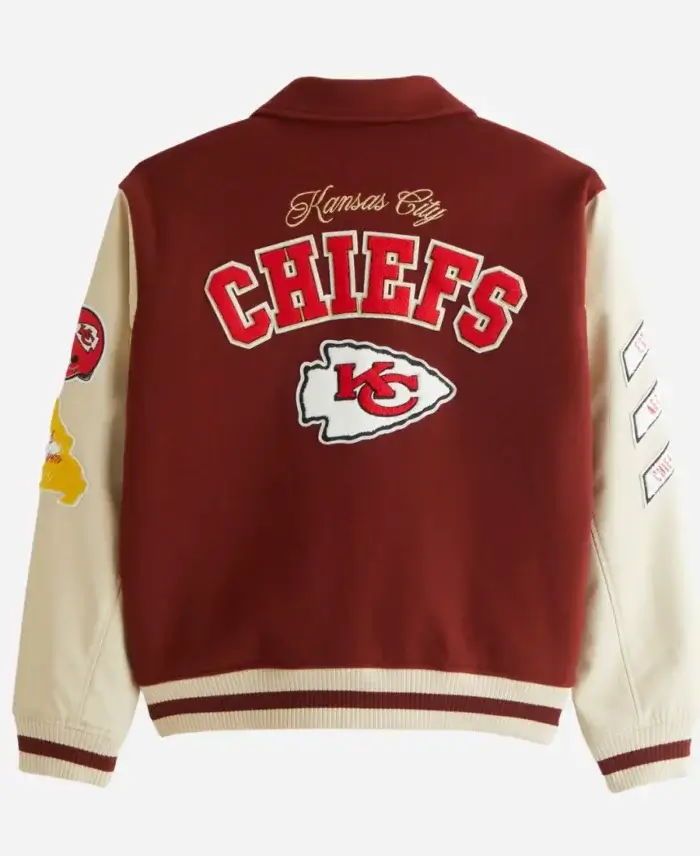 Kansas City Chiefs Burgundy Jacket Back