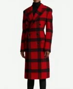 Lily Collins Emily In Paris S4 Wool Plaid Trench Coat