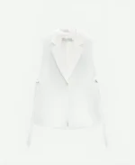 Lily Collins Emily in Paris Season 02 Emily Cooper White Vest