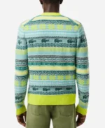 Lucas Bravo Emily In Paris S4 Green Fair Isle Cardigan