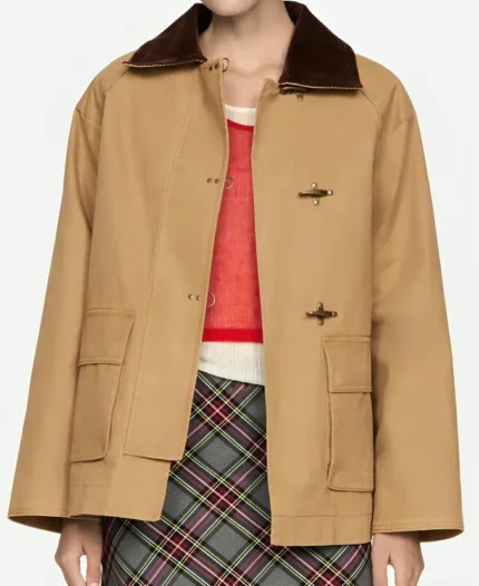 Mango Barn Pockets Cotton Parka Jacket