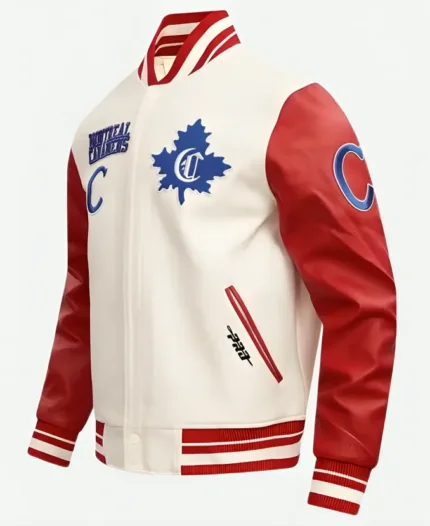 Montreal Canadiens Pro Standard Retro Classic Wool & Leather Varsity Jacket