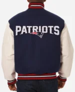 New England Patriots Letterman Varsity Jacket Back