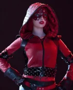 Red Descendants The Rise of Red Crop Red Leather Jacket