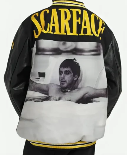 Scarface Black and Yellow Varsity Jacket