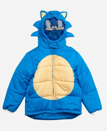 Sonic the Hedgehog Puffer Jacket Front