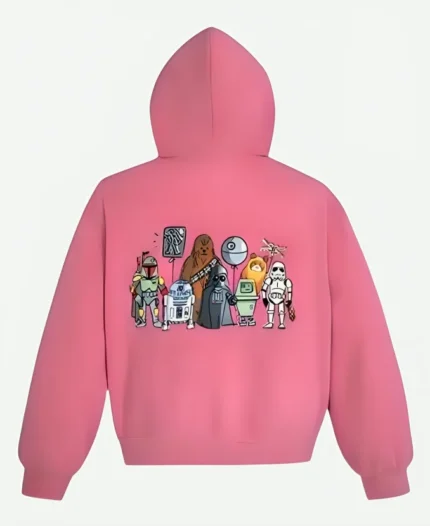 Star Wars Pink Zip-Up Pullover Hoodie