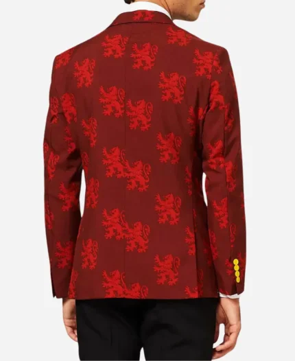 Stylish And Slim Fit Harry Potter Red 2 Piece Halloween Suit Back