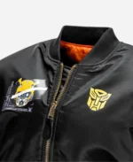 Transformers One 2024 MA-1 Flight Bomber Black Jacket Detaling