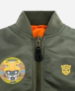 Transformers One 2024 MA-1 Flight Bomber Green Jacket Detaling