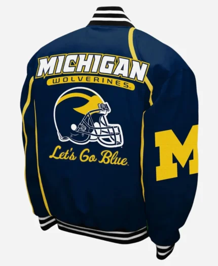 University of Michigan Wolverines Blue Twill Jacket