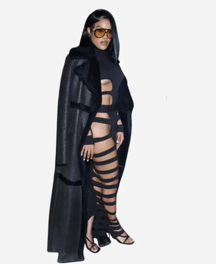 2024 Teyana Taylor CFDA Fashion Awards Shearling Fur Coat