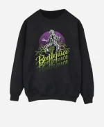 Beetlejuice Purple Circle Black Sweatshirt